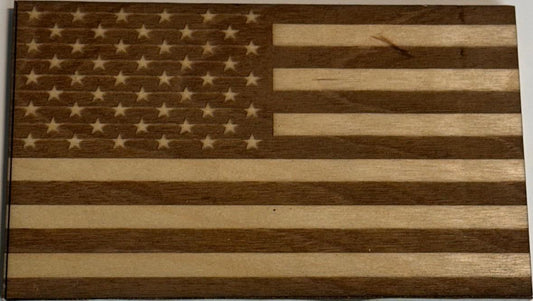 🇺🇸 Patriotic Laser Engraved Wood Sign | American Flag | Veteran Gift | Rustic Home Decor | USA Wall Art