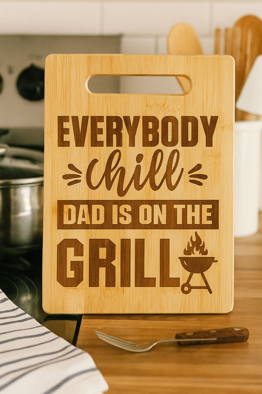 Personalized Cutting Board for Dad – Custom Engraved Wood Gift