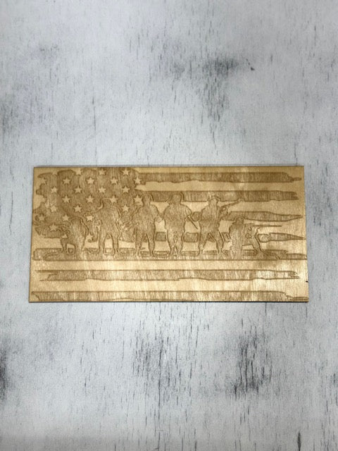🇺🇸 Patriotic Laser Engraved Wood Sign | American Flag | Veteran Gift | Rustic Home Decor | USA Wall Art