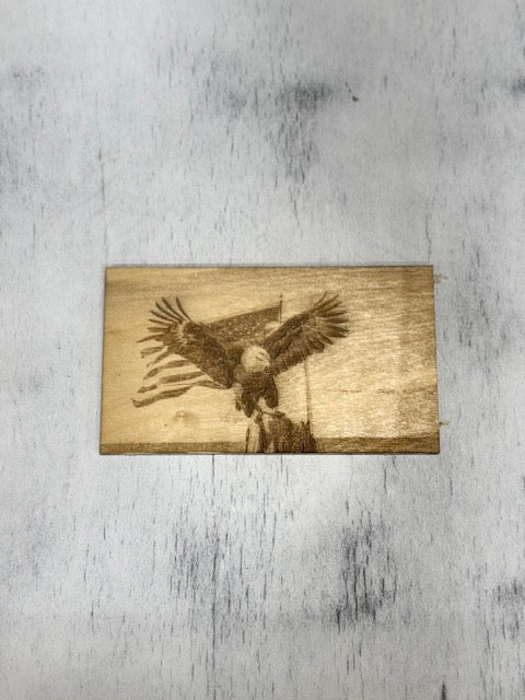 🇺🇸 Patriotic Laser Engraved Wood Sign | American Flag | Veteran Gift | Rustic Home Decor | USA Wall Art