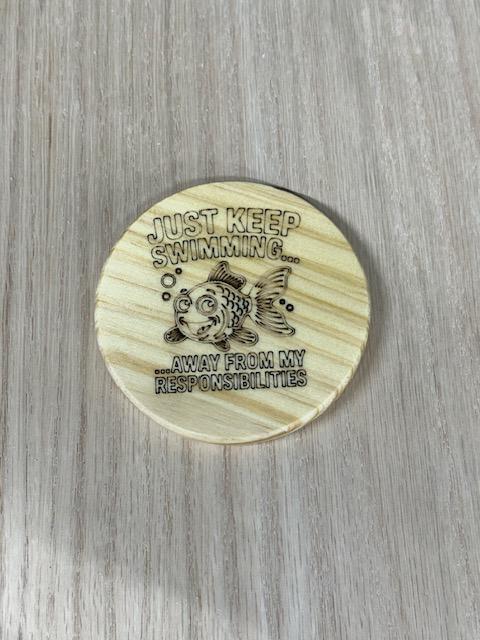 🪵 Custom Engraved Wood Coasters | Personalized Drink Coasters | Set of 4 | Custom Gifts for Home, Bar, or Office